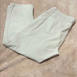 Talbots Winter White Corduroy Pants